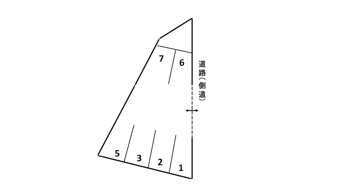 横地第二駐車場の駐車配置図