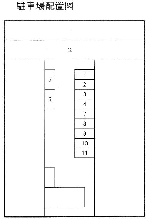 落合駐車場の駐車配置図