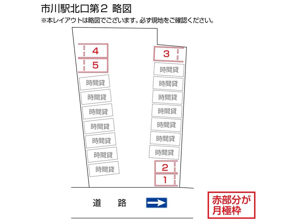 市川駅北口第２の駐車配置図