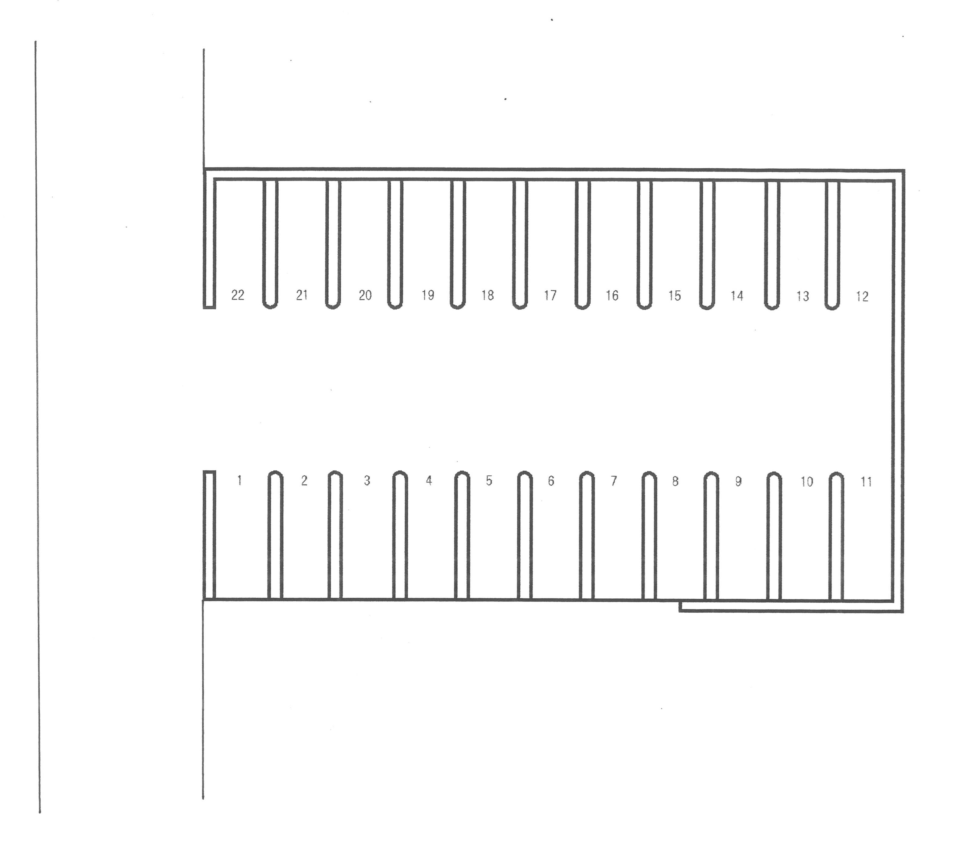 柳町二丁目駐車場の駐車配置図
