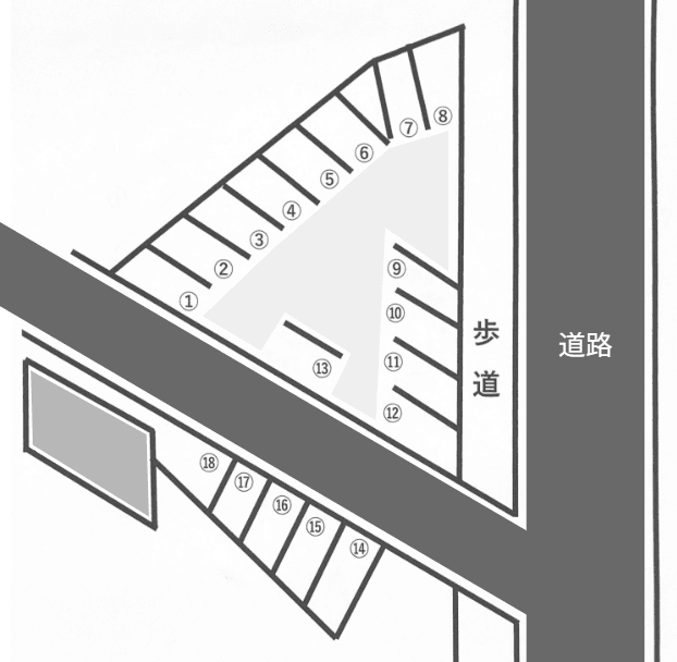 大嶺第2パーキングの駐車配置図