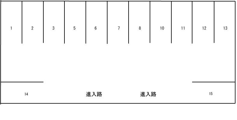 舩野様高屋月極駐車場の駐車配置図