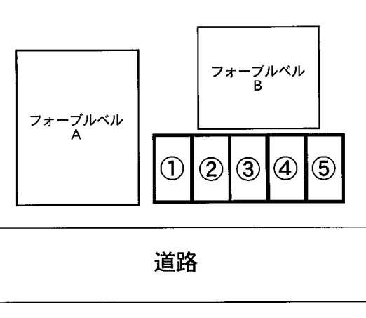 フォーブルベル駐車場の駐車配置図