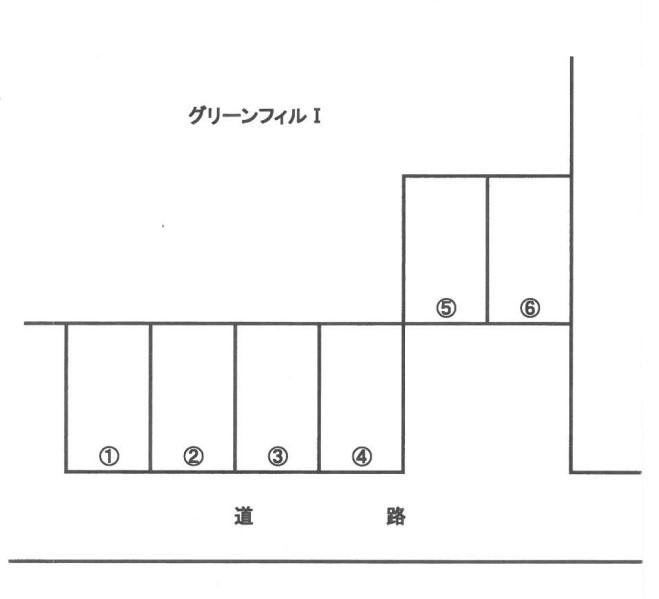 グリーンフィルⅠガレージの駐車配置図