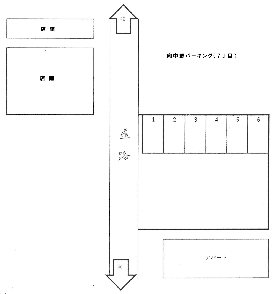 向中野パーキング（7丁目）の駐車配置図