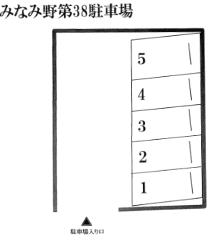 みなみ野第38駐車場の駐車配置図