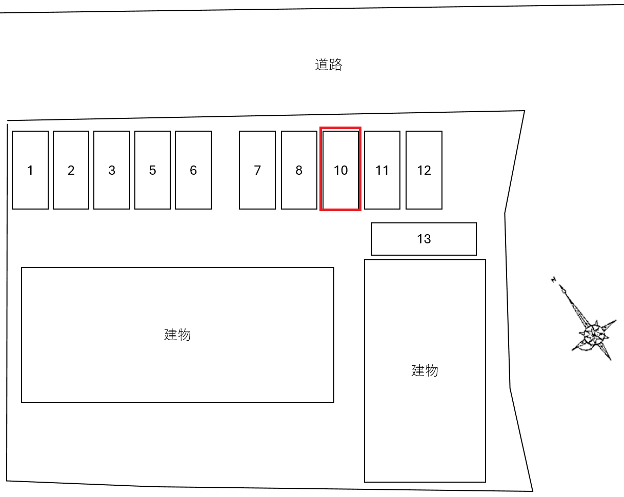 ＣＡＳＡ　ＶＥＲＤＥ別駐車場の駐車配置図