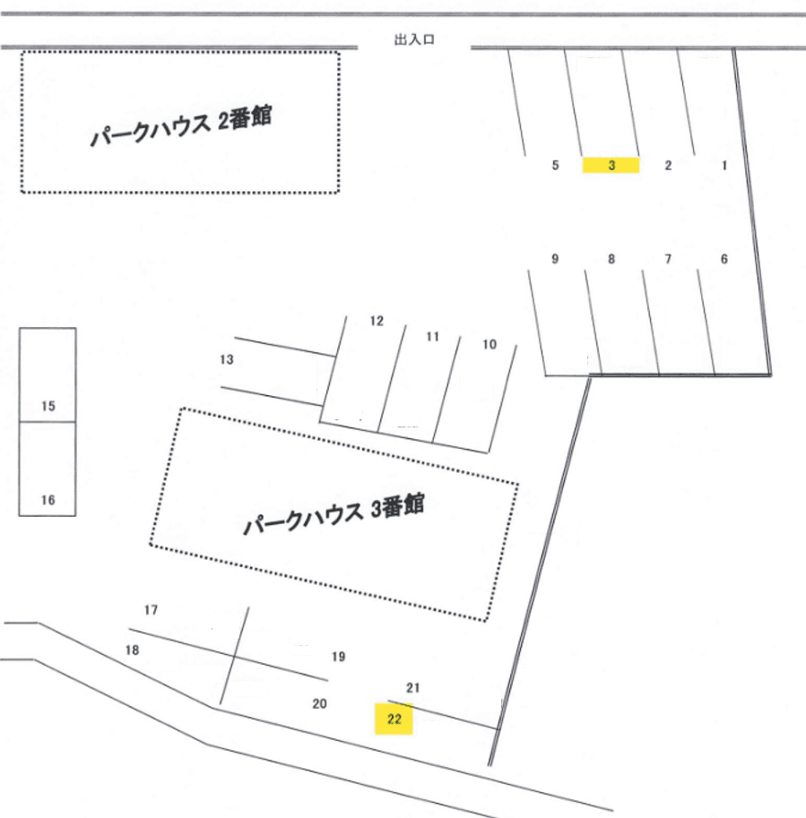 パークハウスの駐車配置図