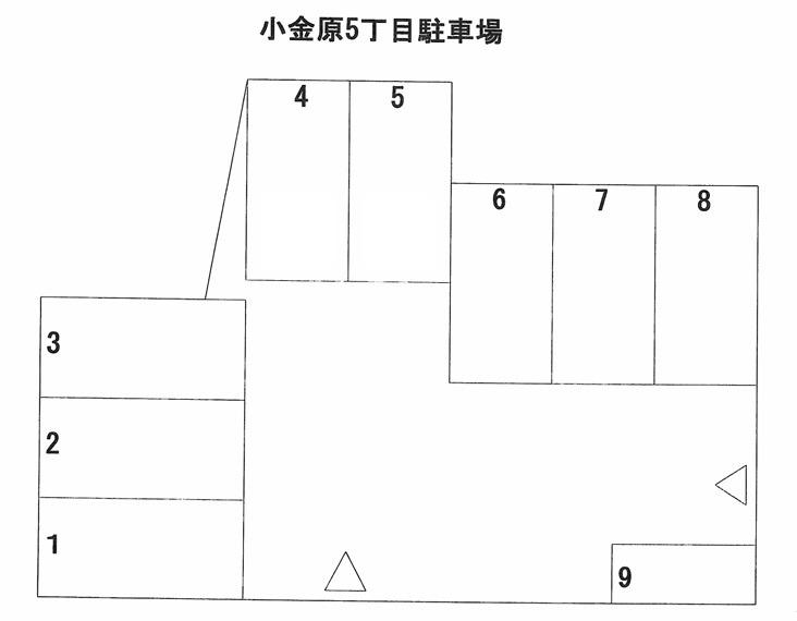 小金原５丁目駐車場の駐車配置図