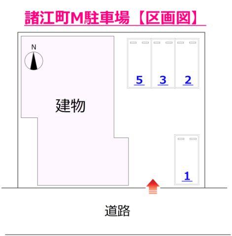 諸江町Ｍ駐車場の駐車配置図