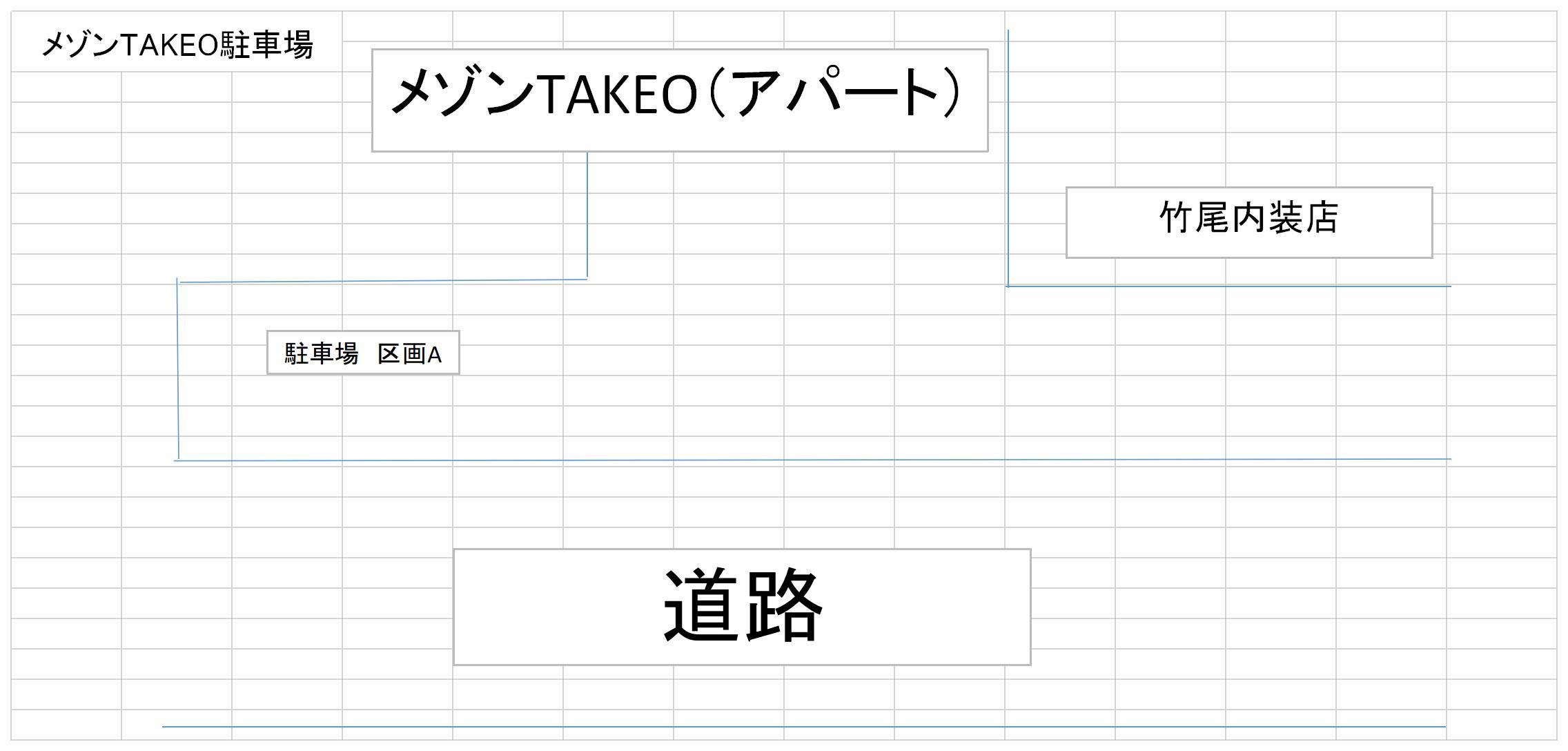 メゾンTAKEO駐車場の駐車配置図