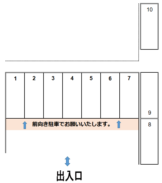 鼓が滝月極駐車場の駐車配置図