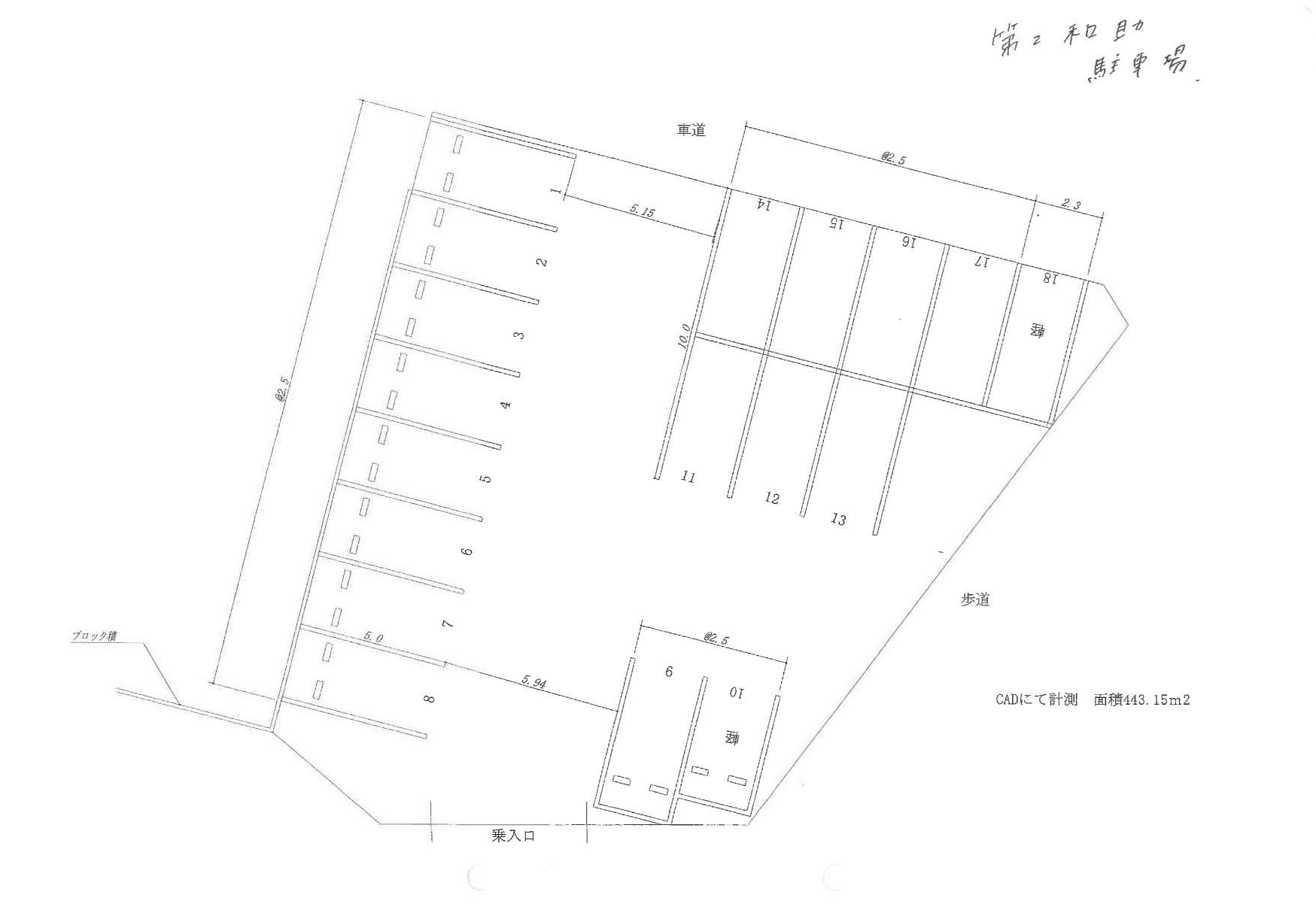 小針3丁目和助第二駐車場の駐車配置図