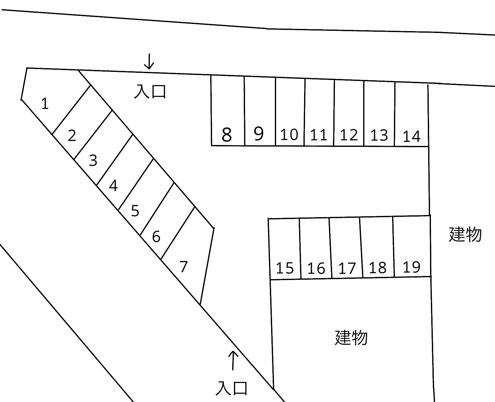 32.佐山Ａガレージの駐車配置図