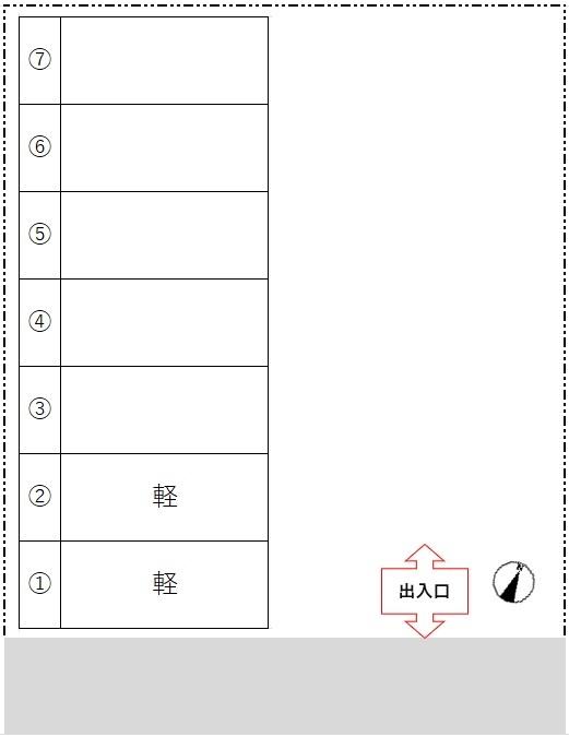 愛宕逆井月極駐車場の駐車配置図