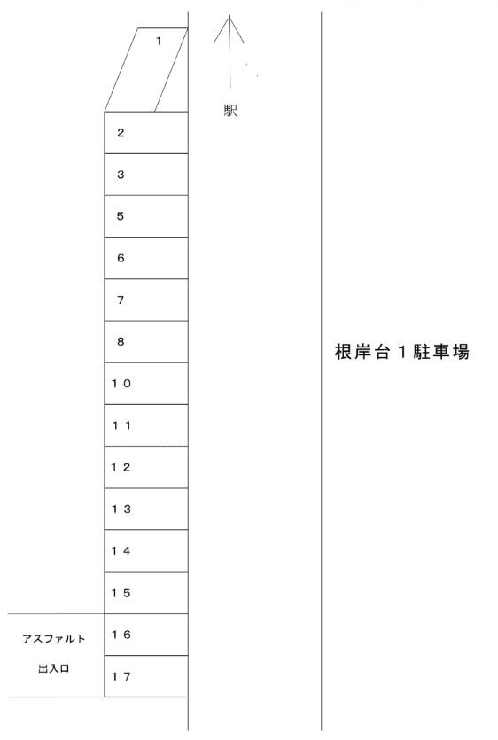 根岸台１駐車場の駐車配置図