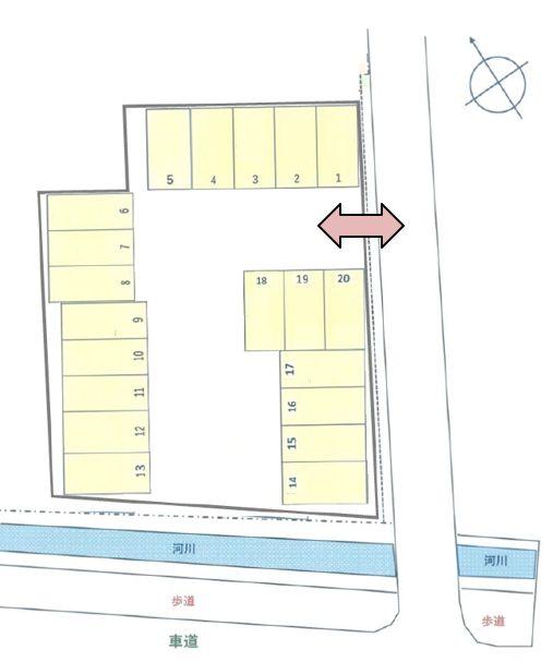 アクア駐車場の駐車配置図