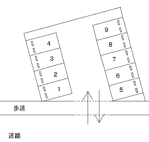 FKパークサイド神宮西駐車場の駐車配置図