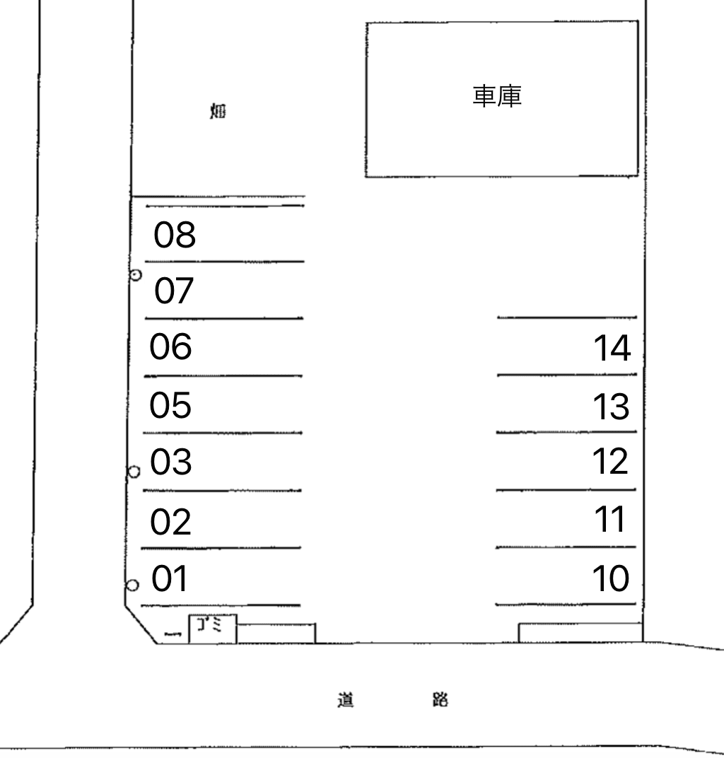 江成駐車場の駐車配置図