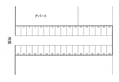 ＴＢ駐車場の駐車配置図