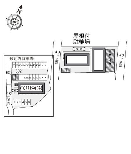 イーグルⅡ(28961)　敷地外駐車場の駐車配置図