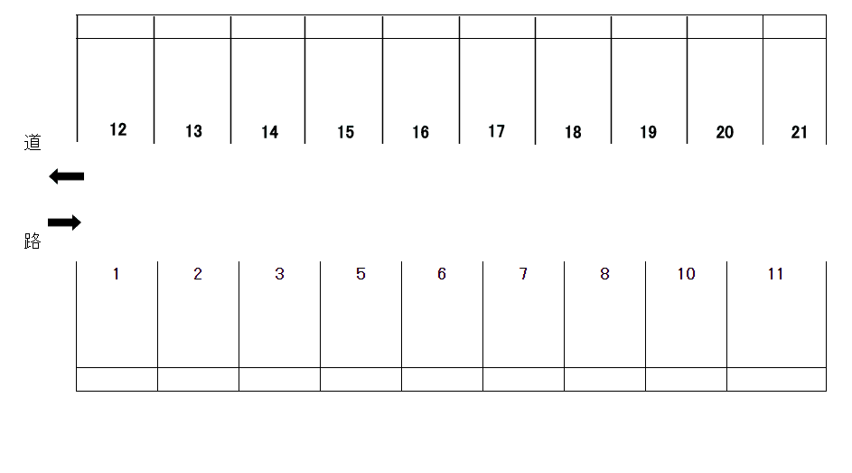 e-park目久美町の駐車配置図