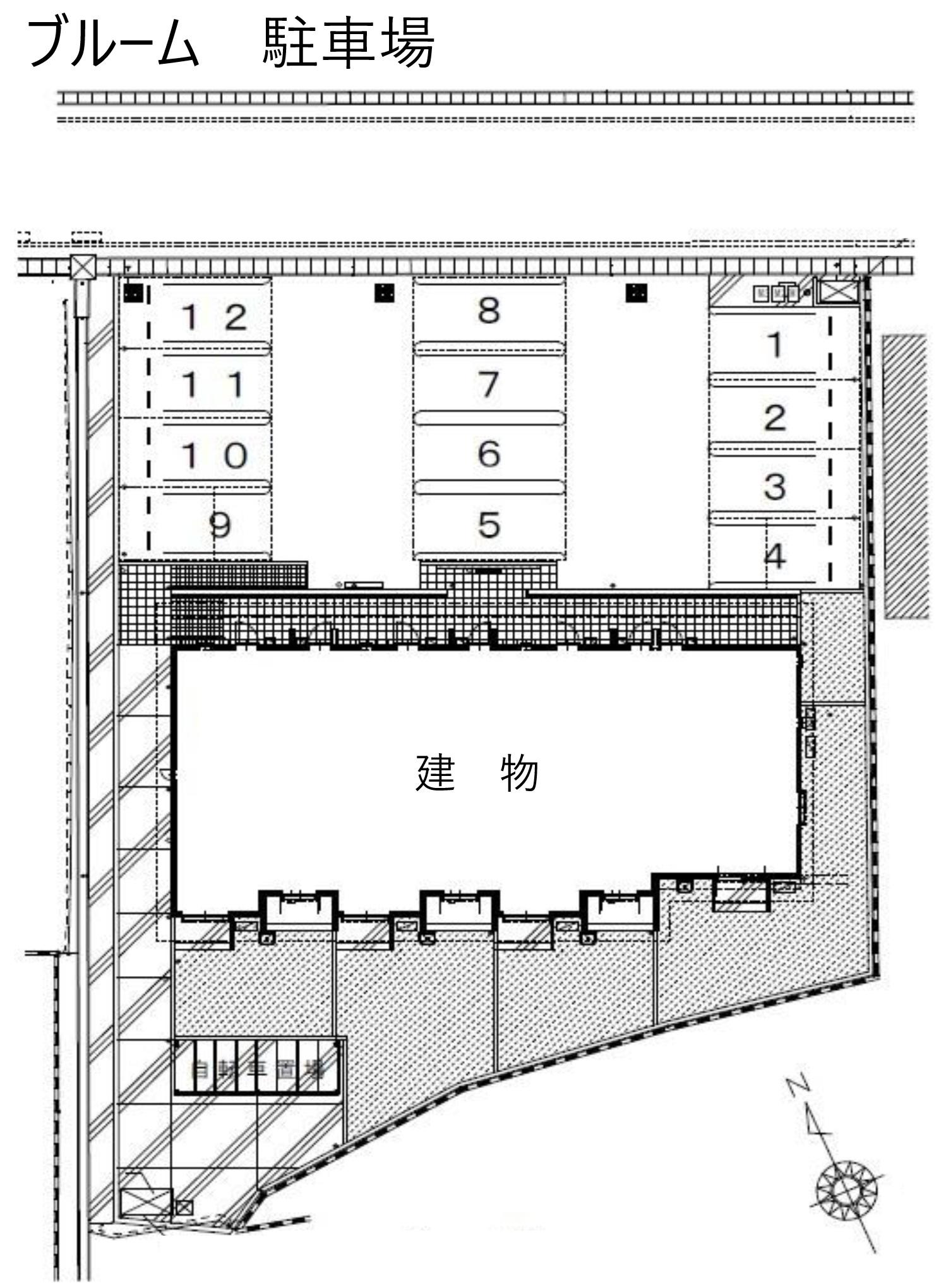 ブルーム　駐車場の駐車配置図