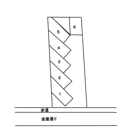 八日市町田中月極駐車場の駐車配置図