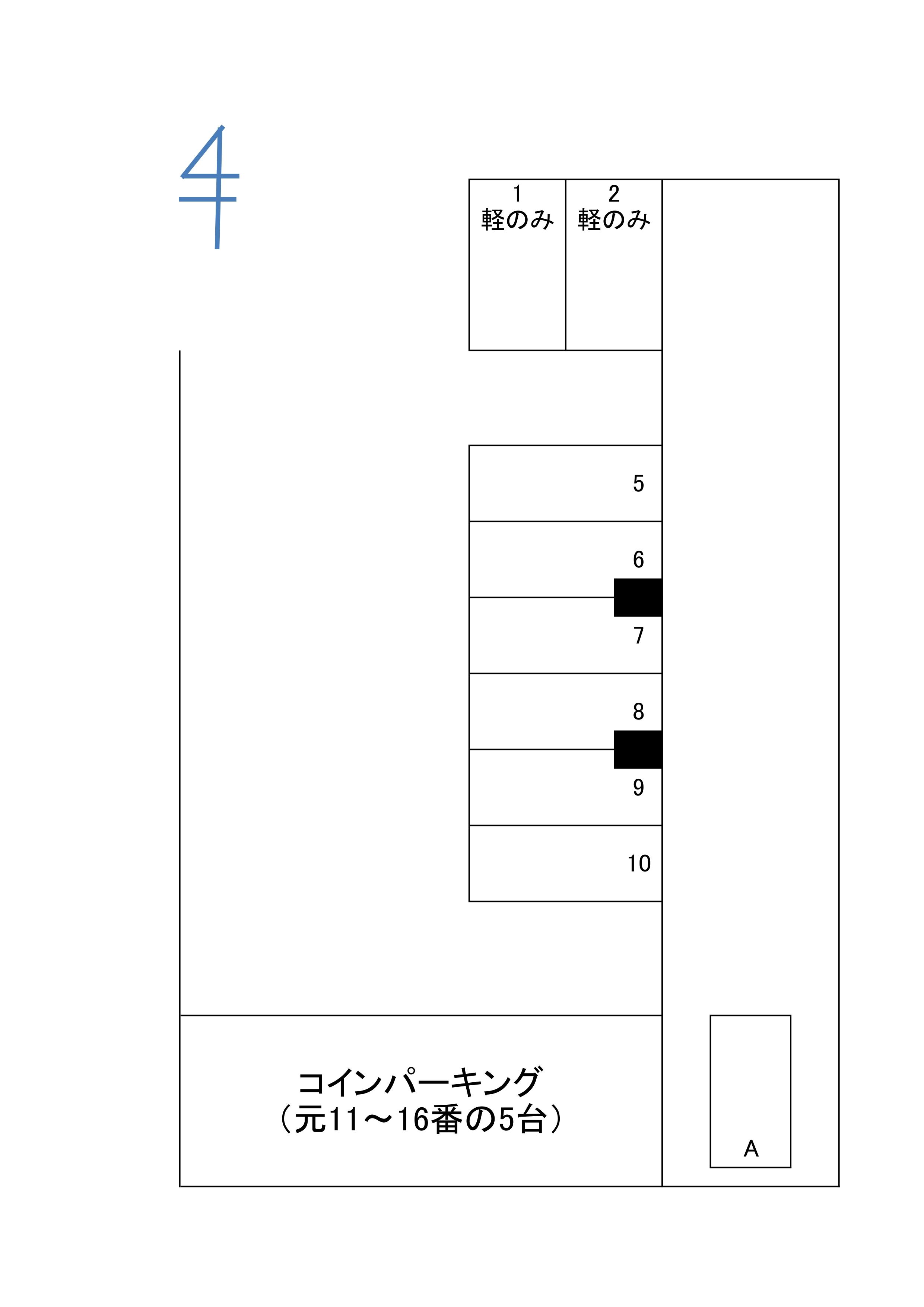プランドール古市の駐車配置図