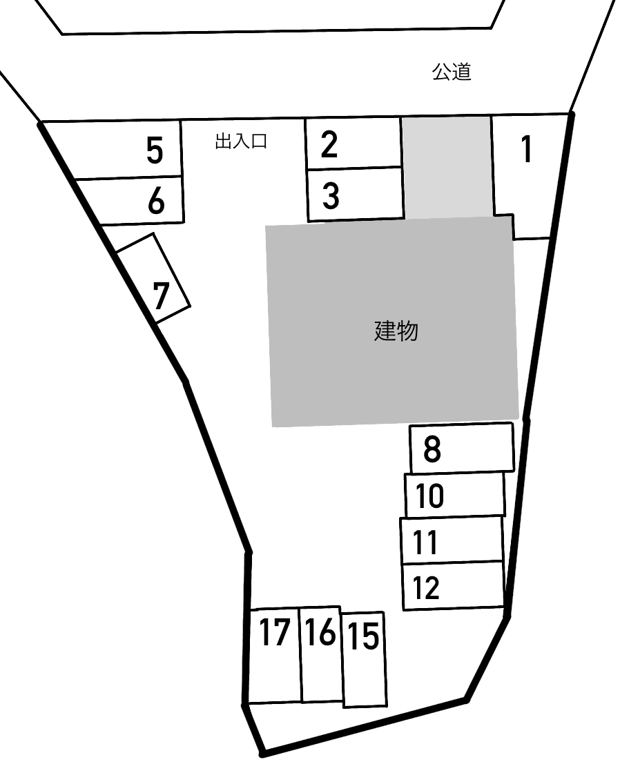 ナチュール谷上の駐車配置図