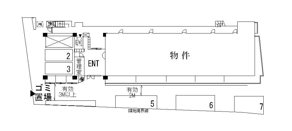 メルヴェーユ調布駐車場の駐車配置図