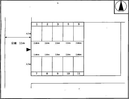中央林間西６丁目第１駐車場の駐車配置図