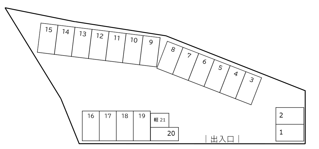 松浪常光駐車場の駐車配置図