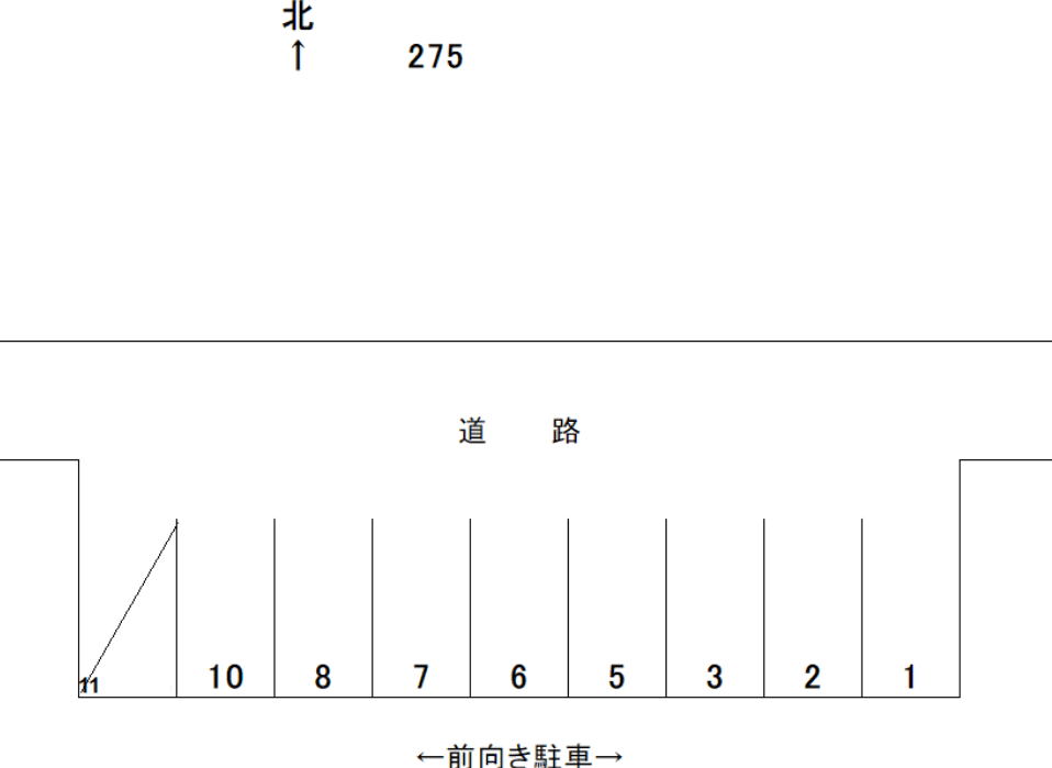 岩倉－275の駐車配置図