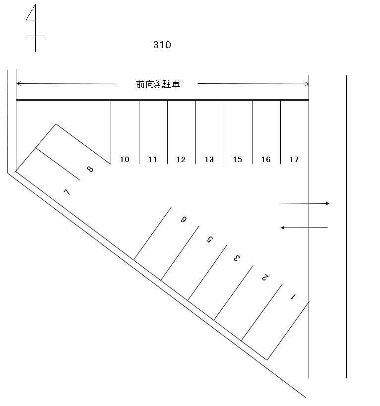 岩倉－310の駐車配置図