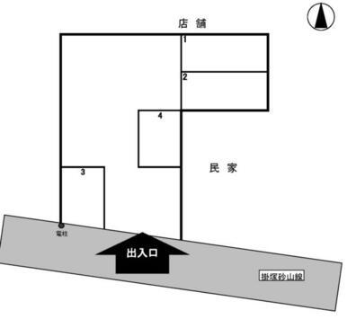 領家2丁目　KR1　駐車場の駐車配置図