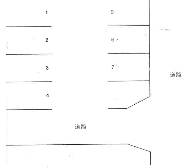 横山３丁目月極駐車場の駐車配置図