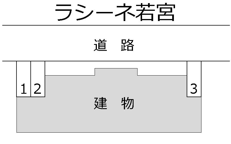 ラシーネ若宮の駐車配置図