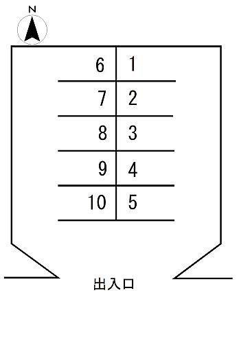 泉崎駐車場の駐車配置図