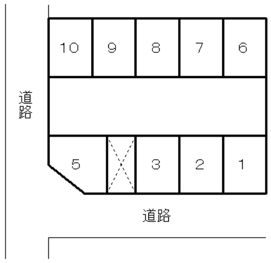 ときめき西パーキングの駐車配置図