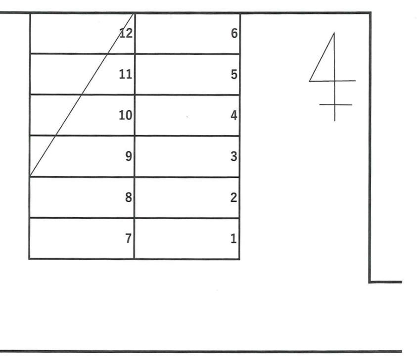 浜松市中央区和田町165-4駐車場の駐車配置図