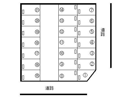 ルンビニ駐車場の駐車配置図