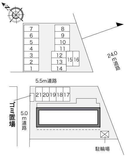 エポック(24959)　敷地外駐車場の駐車配置図