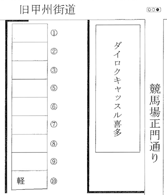 関根宮町駐車場の駐車配置図