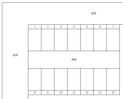 菊池駐車場の駐車配置図