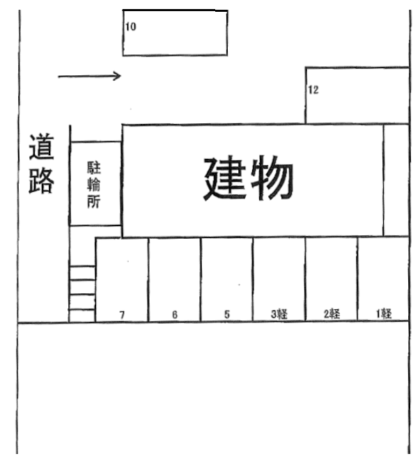 エムタウンハイツⅡの駐車配置図