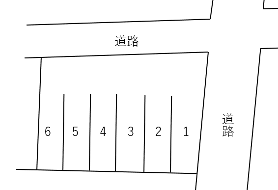 たちばな駐車場の駐車配置図