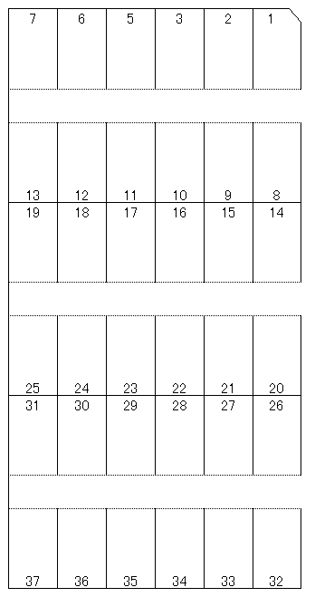 天伯団地駐車場Ｃの駐車配置図