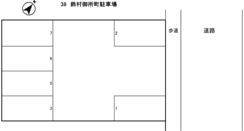 鈴村御所町駐車場の駐車配置図