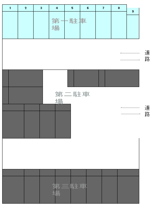 谷田第一駐車場の駐車配置図
